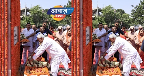 डॉ० भीमराव अम्बेडकर जी की जयंती के अवसर पर मुख्यमंत्री ने भावभीनी श्रद्धांजलि अर्पित की
